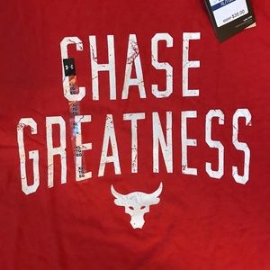 New Under Armour Men/'s x Project Rock Chase Greatness Shirt 1326383-839 XL NWT